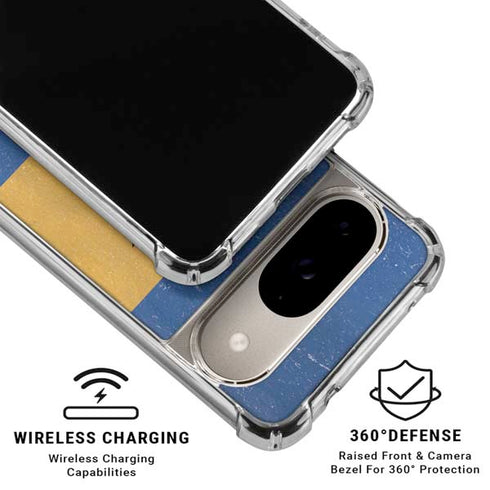 Barbados Flag Distressed Google Pixel 10 Clear Case
